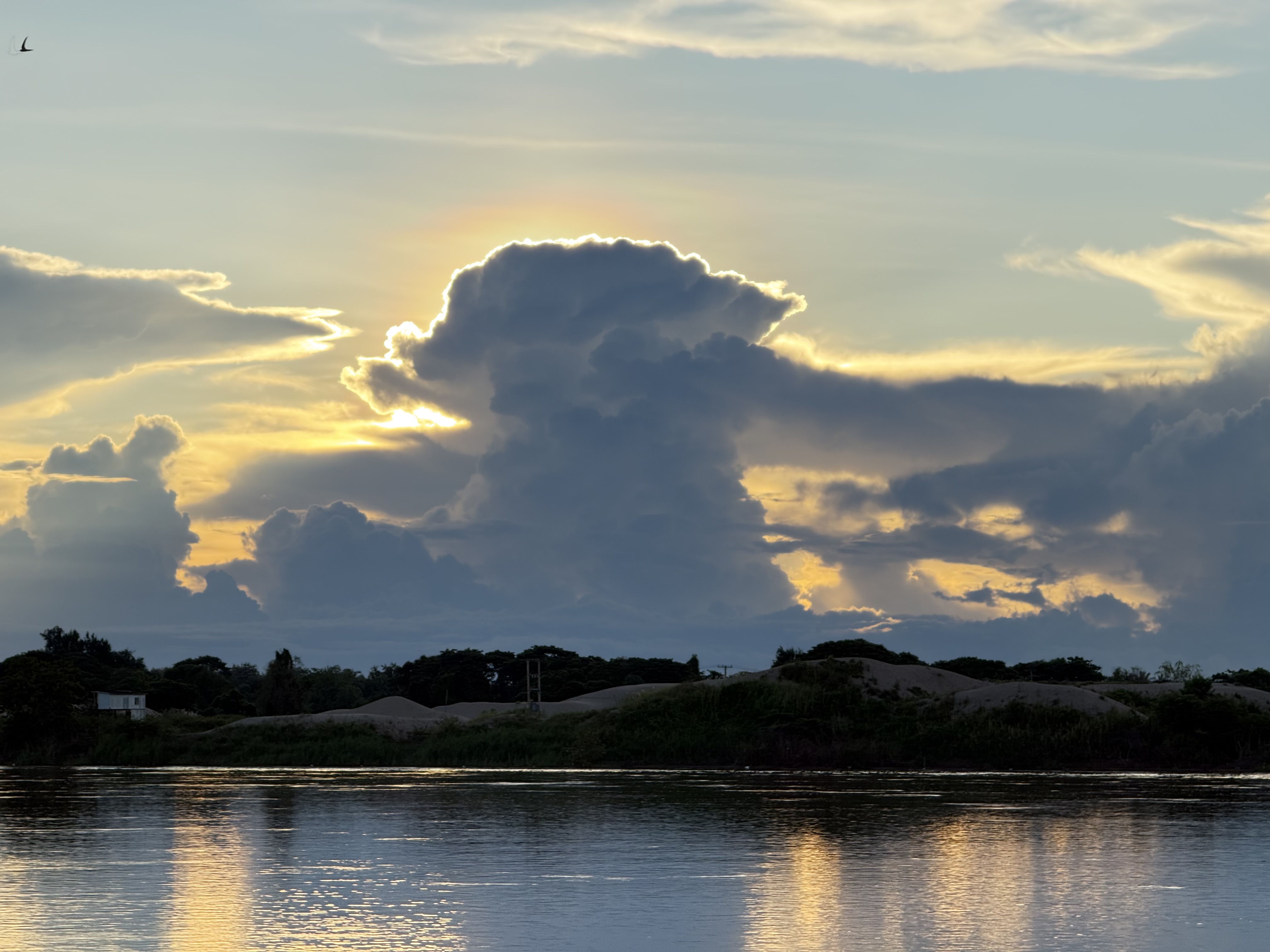 Mekong River sunset Nong Khai Thailand