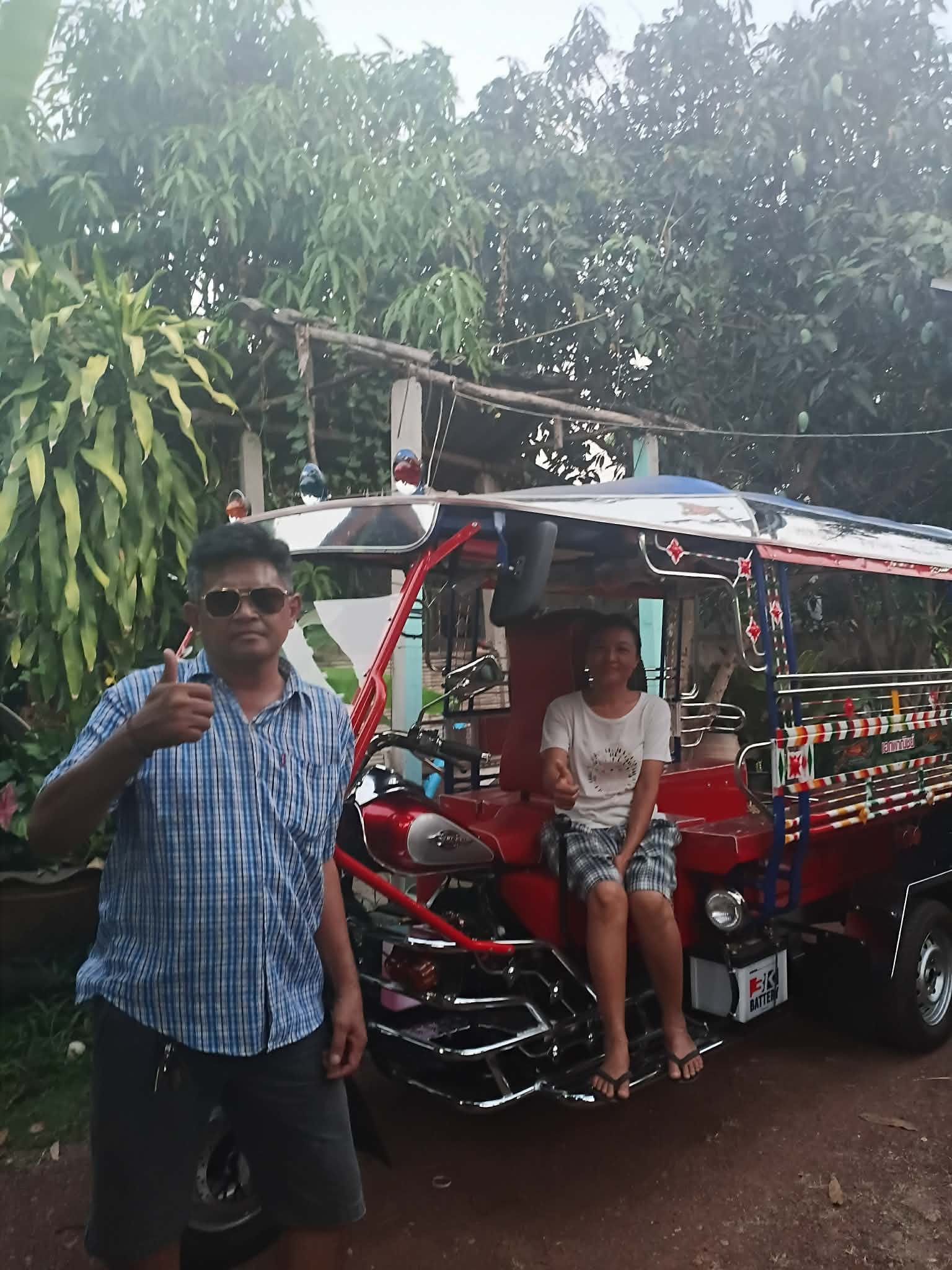 Colourful tuk tuk Nong Khai for hire